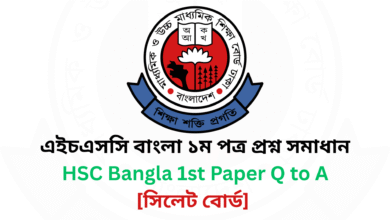 Sylhet Board HSC Bangla 1st Paper question solution 2025